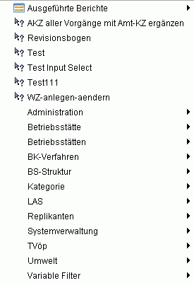 Menü Berichte