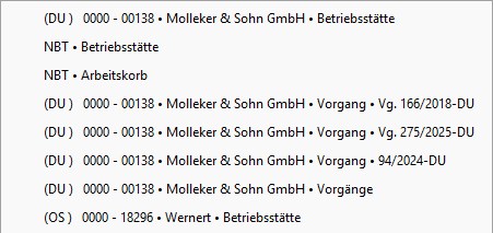 Beispiel Funktionen-Historie